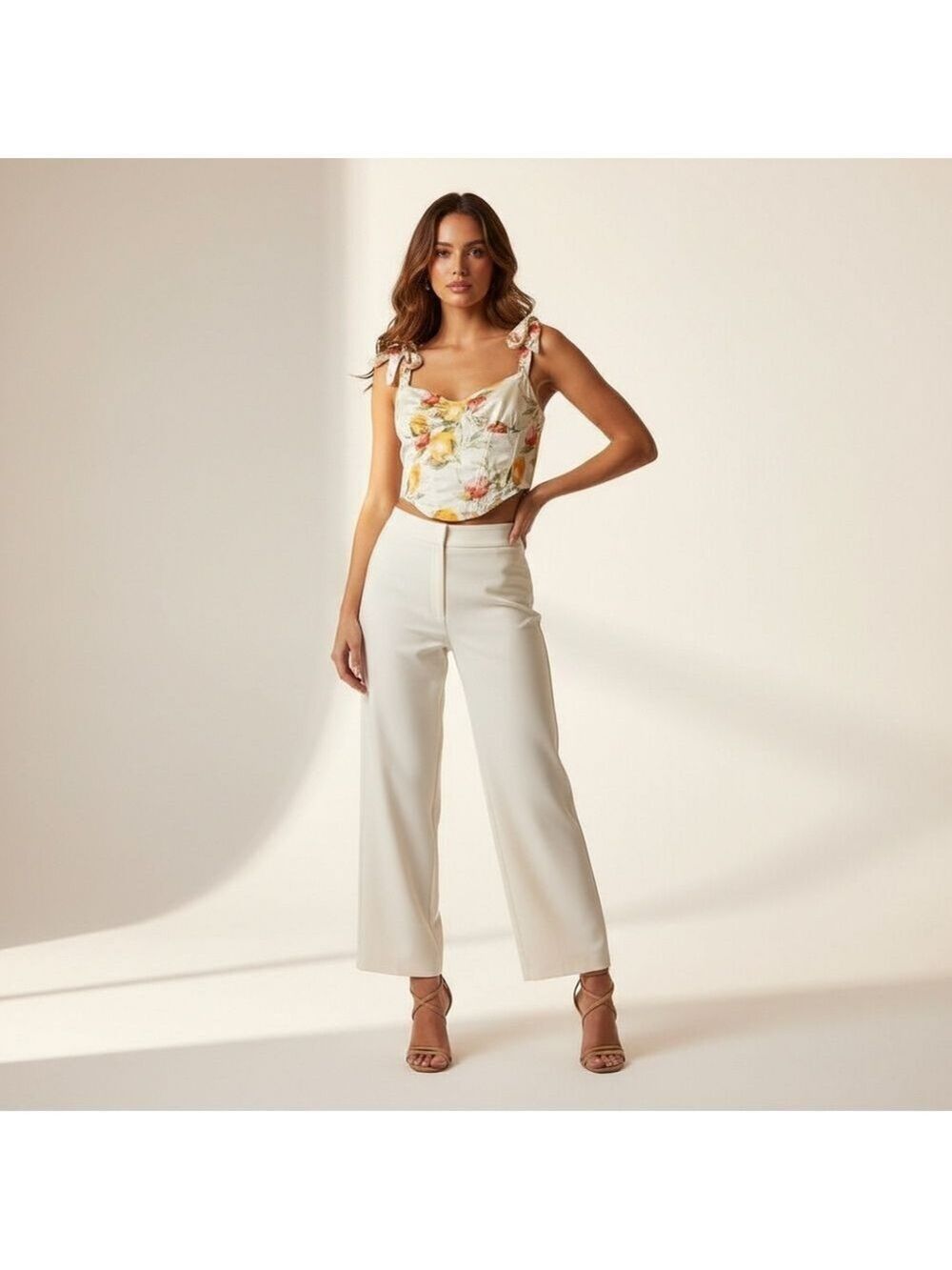 Cider Floral Halter Top Medium - Picture 5 of 5